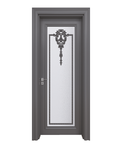 BY-5020V Porte intérieure Laqué Vitrée